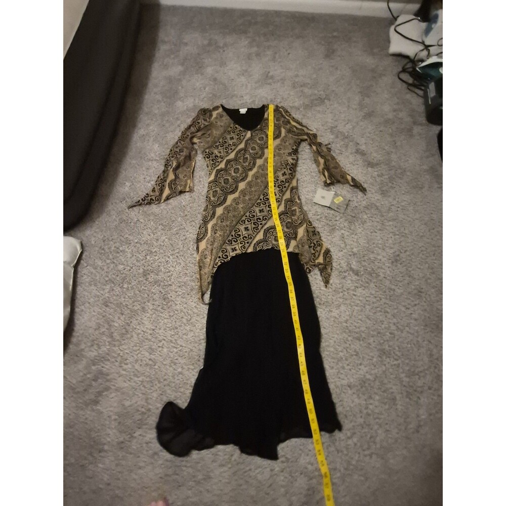 VTG NWT t Rose Fairy Grunge Maxi Dress Rayon Whimsigoth Deadstock Romantic - Picture 10 of 12